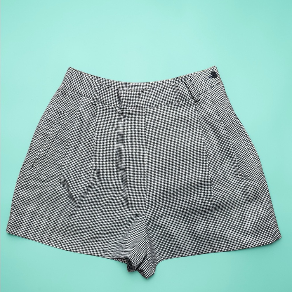 Ann Taylor Black and White Patterned High Waist Shorts